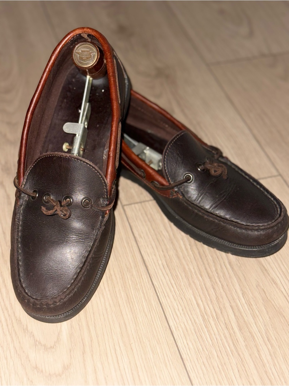 L.L. Bean Mens Casco Bay Boat Shoes Moc Toe Size 8.5 Canyon Sebago Ralph RARE
